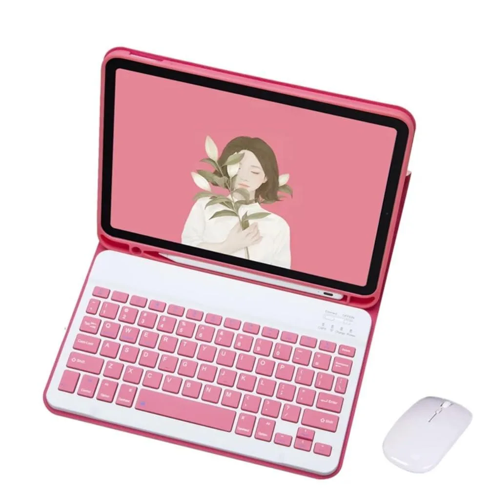 Timoom Timoom Detachable Keyboard Mouse Folio Case 11" iPad Pro 2024 M4 Rose Red 78 Keys — product photo