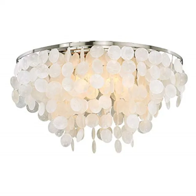 Vaxcel C0118 five-light flush mount entertainment center clear finish