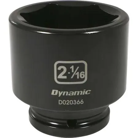 Dynamic 3/4 inch drive socket, black phosphate finish, six point, laser etched markings