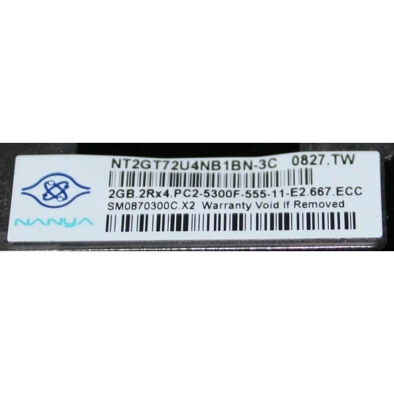 Nanya Nanya Nt2Gt72U4Nb1Bn-3C 2Gb 2Rx4 PC25300F DDR2667 Switch Module — product photo