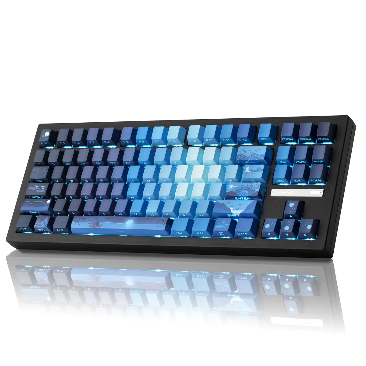 ZORNHER ZORNHER ZH870 80% Mechanical Gaming Keyboard Sea Moonlight — product photo