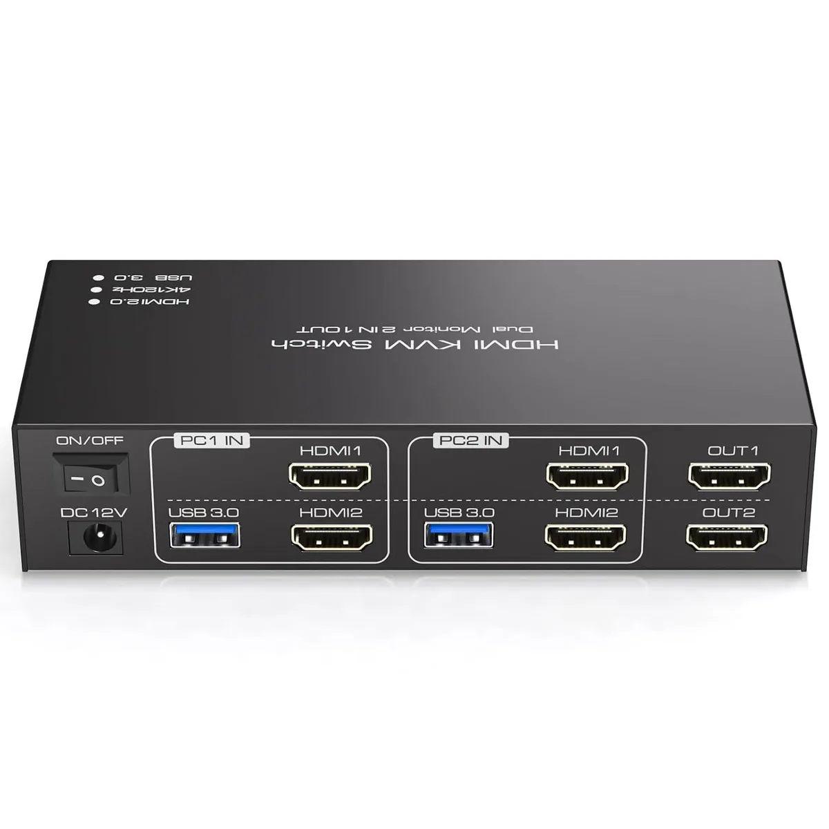 Explus-C Explus-C 2-Port Dual-Monitor KVM Switch 4K@120Hz USB 3.0 4-Port — product photo