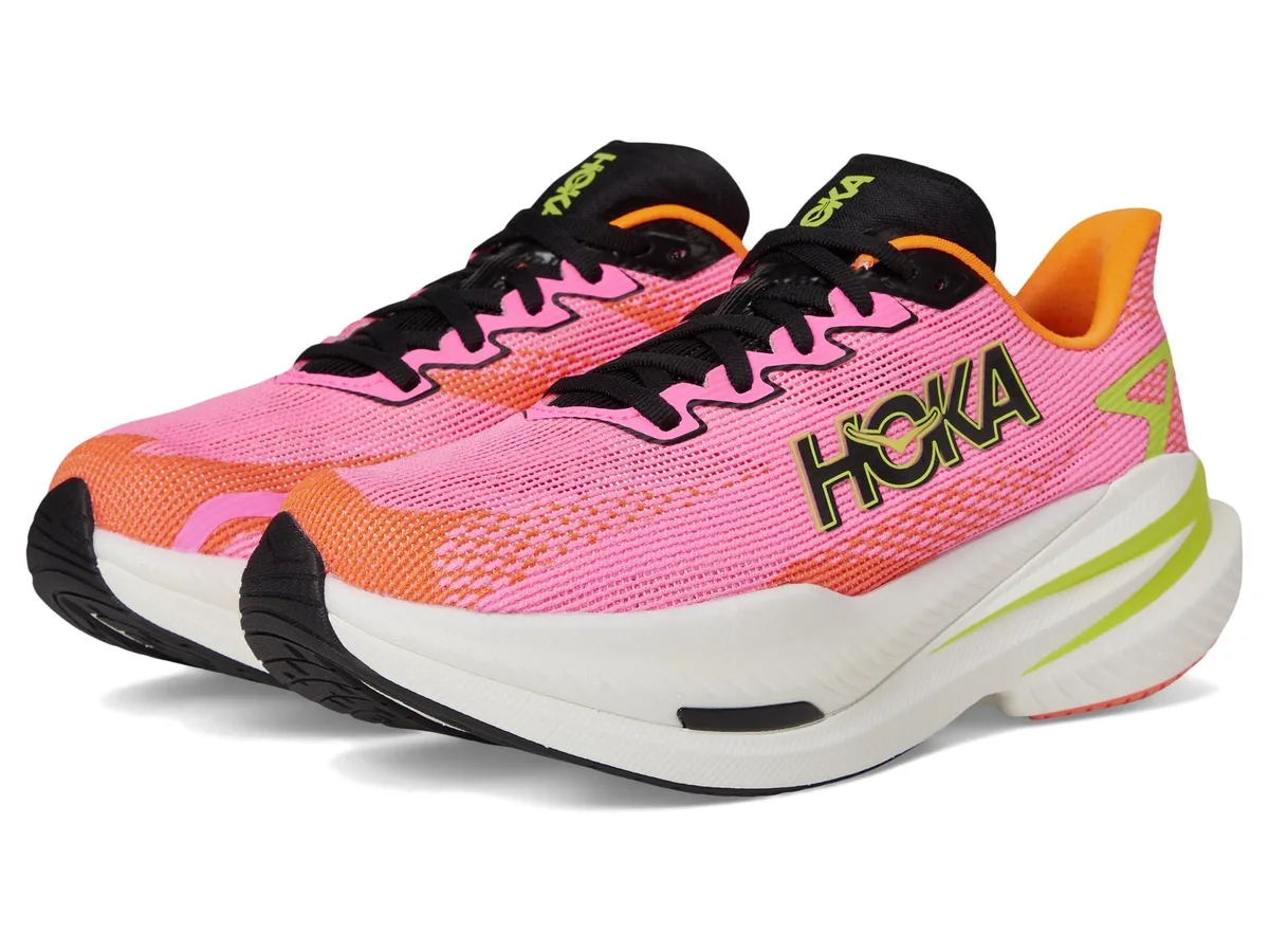HOKA HOKA Mach X 3 shoe Neon Rose/Neon Tangerine 7 — product photo