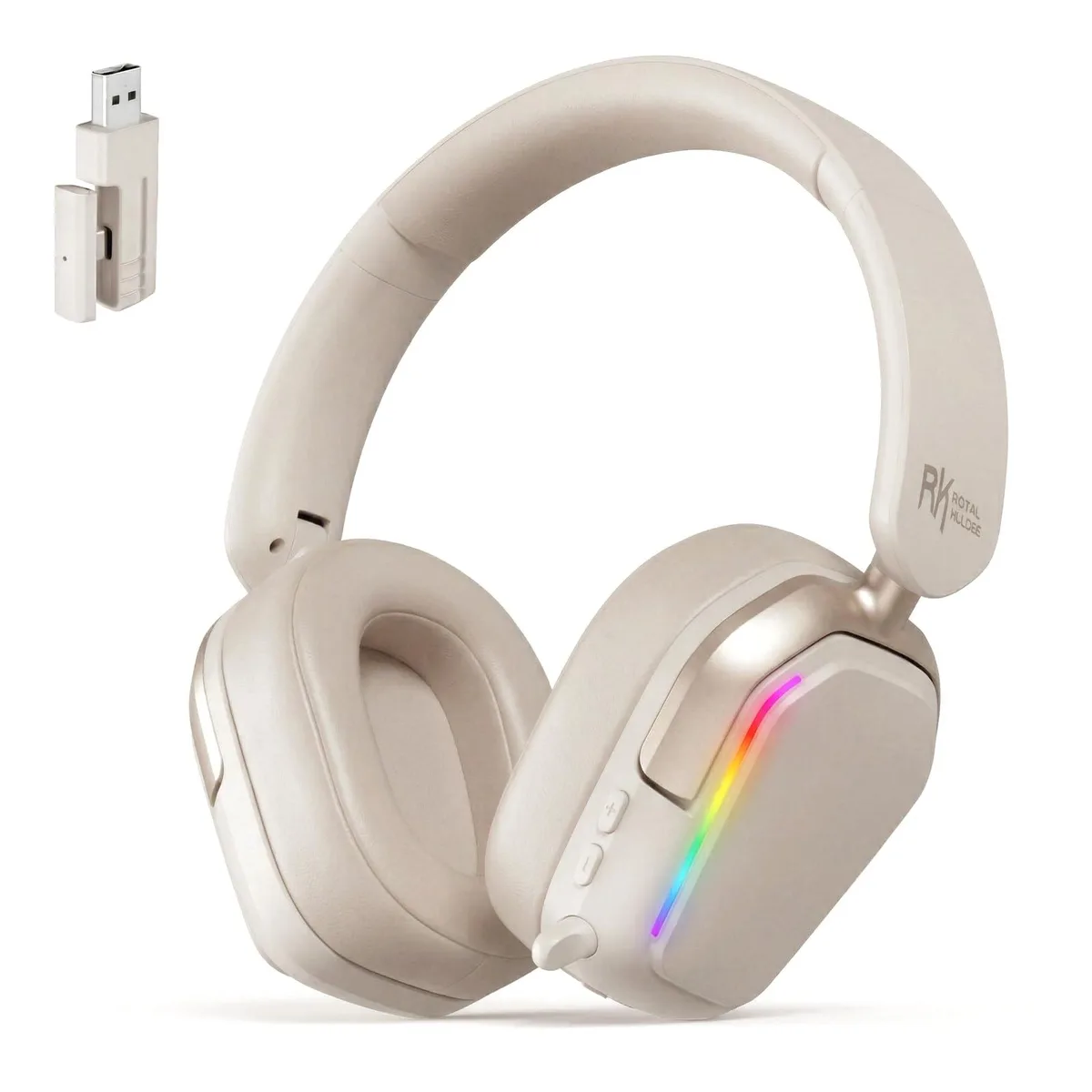  GE RK HG101 Wireless Gaming Headset 7.1 Bluetooth5.3 Platinum Grey — product photo