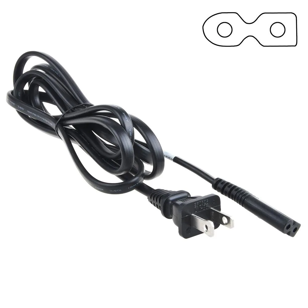 ABLEGRID ABLEGRID AC Power Cord 2-Prong Polarized 6ft For Vizio 32 39 LED LCD HDTV — product photo