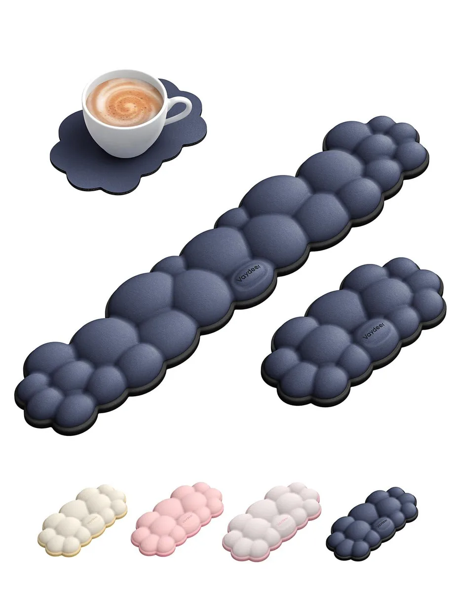  Vaydeer STL#011-Wrist Rest AU Cloud Keyboard Wrist Rest Set Mouse Pad &amp; Keyboard Accessories — product photo