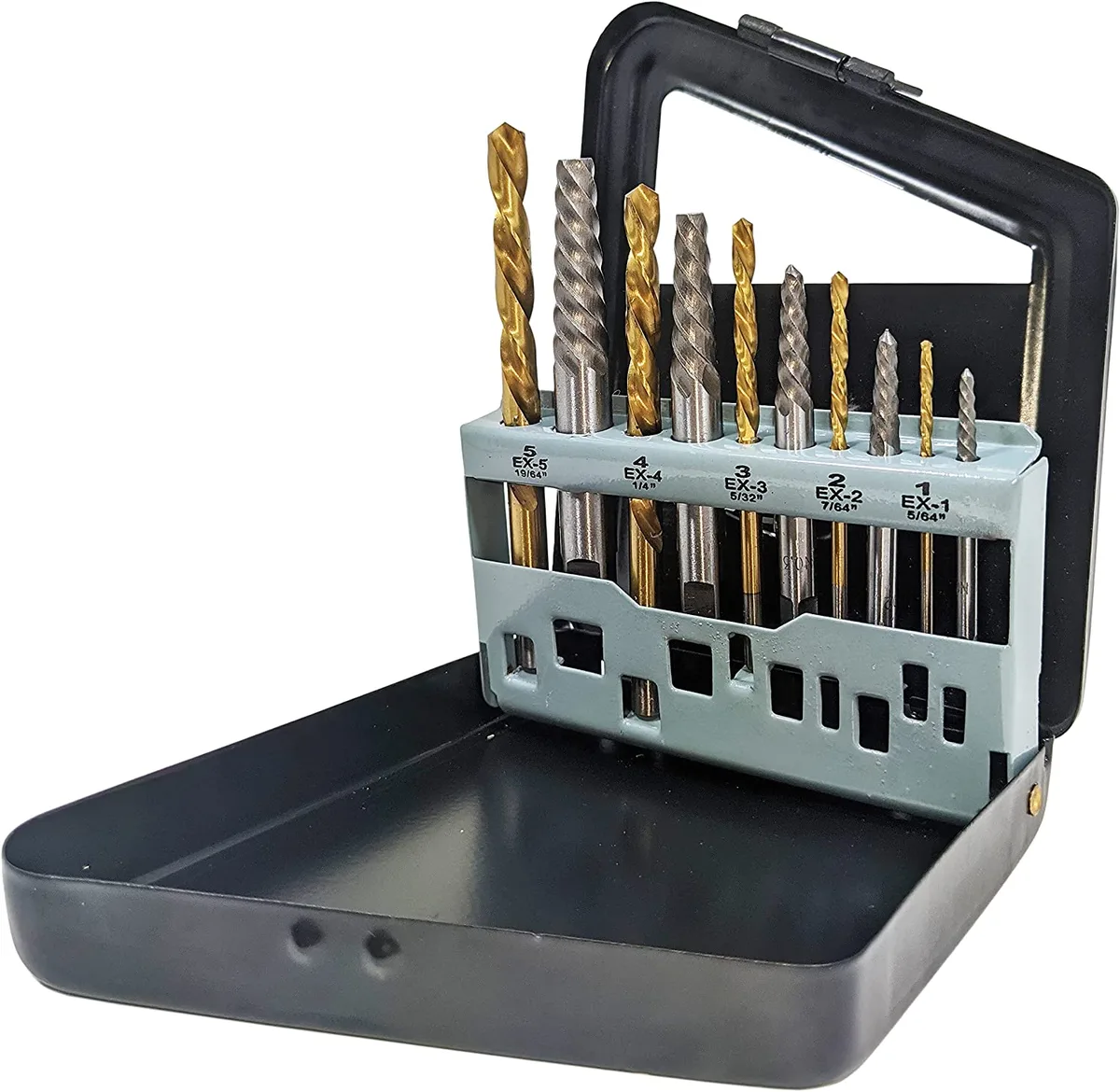 Electronix Express Electronix Express 10 Piece Screw Extractor Set with Left Hand Drill Bits — product photo