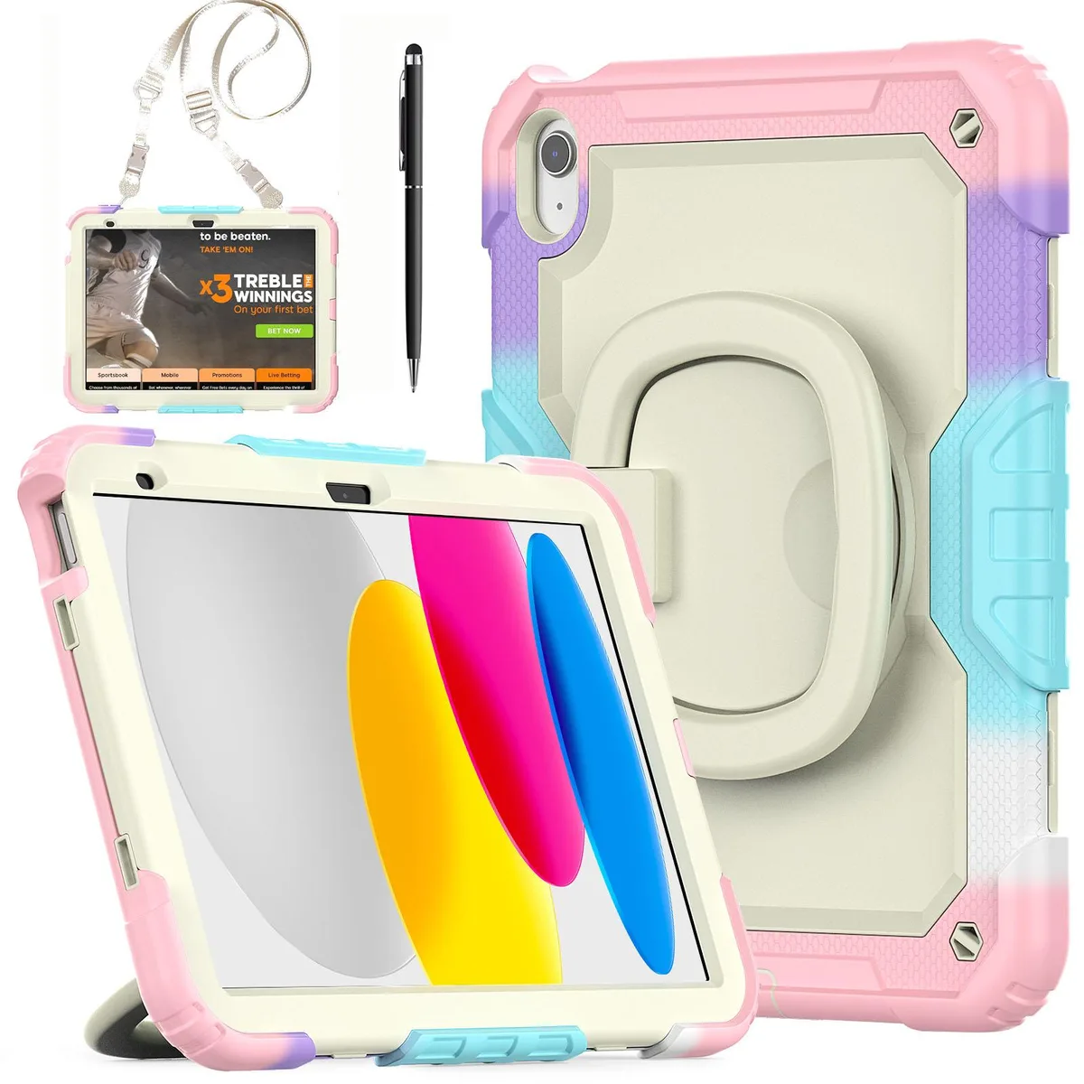 BONAEVER BONAEVER A3354 iPad 10.9 2022 / 11 2025 shockproof case pink — product photo