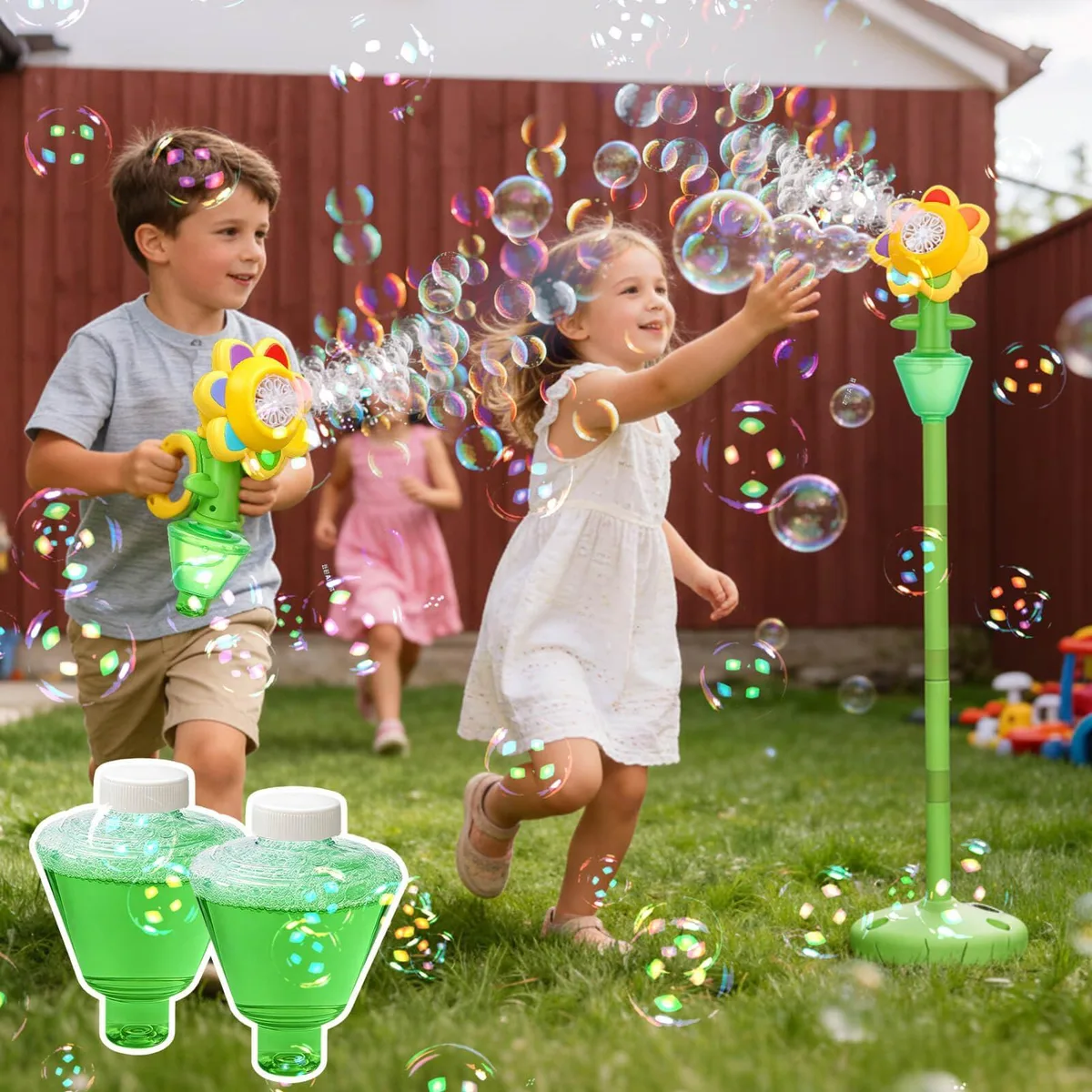  Sunflower Bubble Machine with Lights 28/37/47" 600mAh — product photo