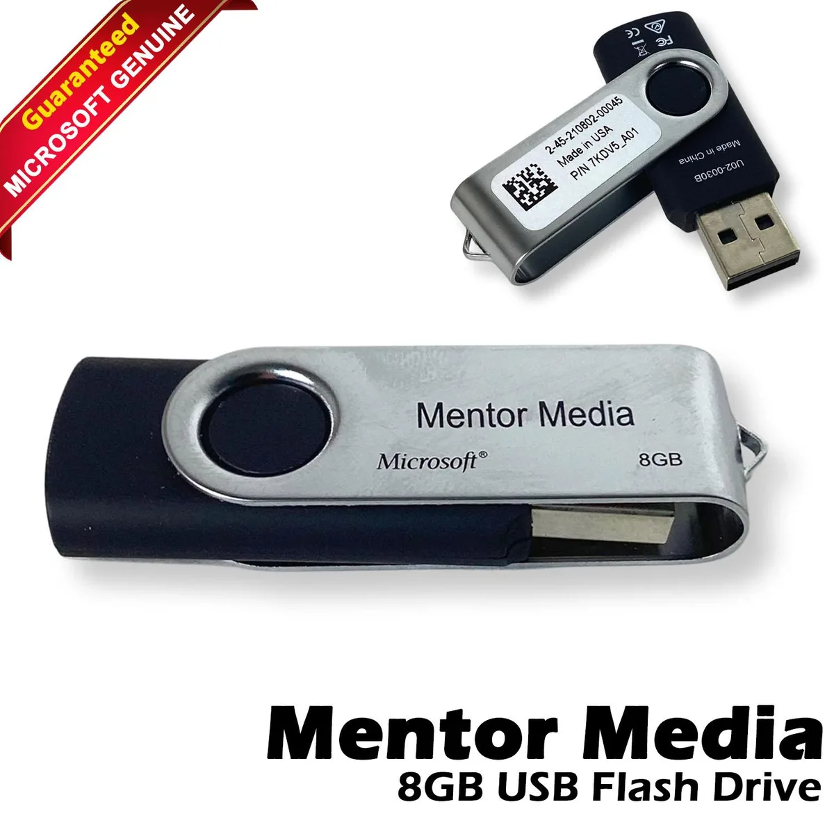 Microsoft Microsoft Mentor Media 8GB USB 2.0 Flash Drive 7KDV5 laptop replacement part — product photo