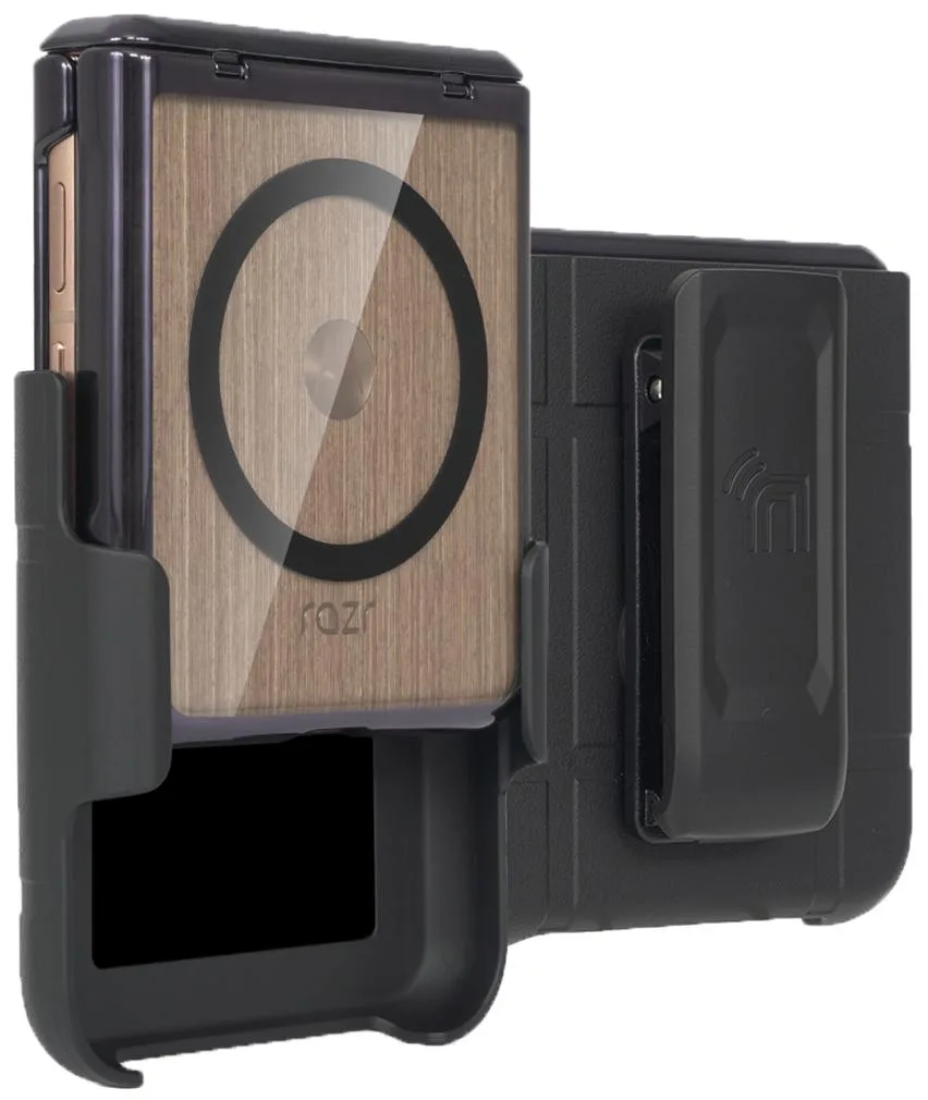Nakedcellphone Nakedcellphone Case and Belt Clip for Motorola RAZR ULTRA 2025/2026 MagSafe Black — product photo