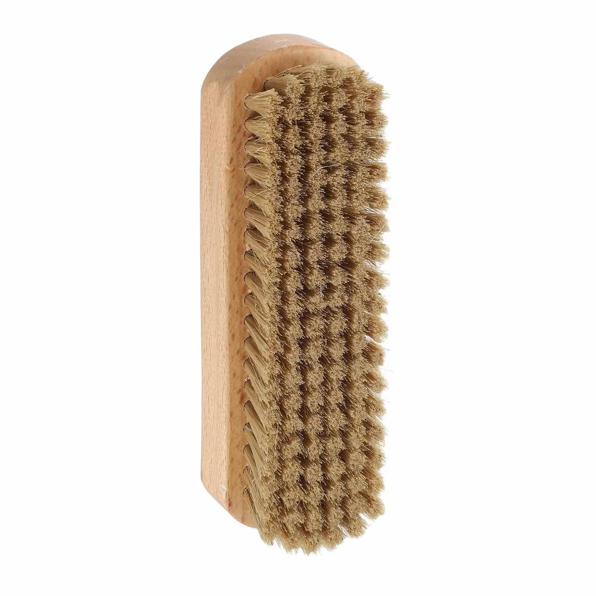 REAL HOME Innovations Shoe Cleaning Brush 140x45mm Pig Bristle Beech Wood Yellow — product photo