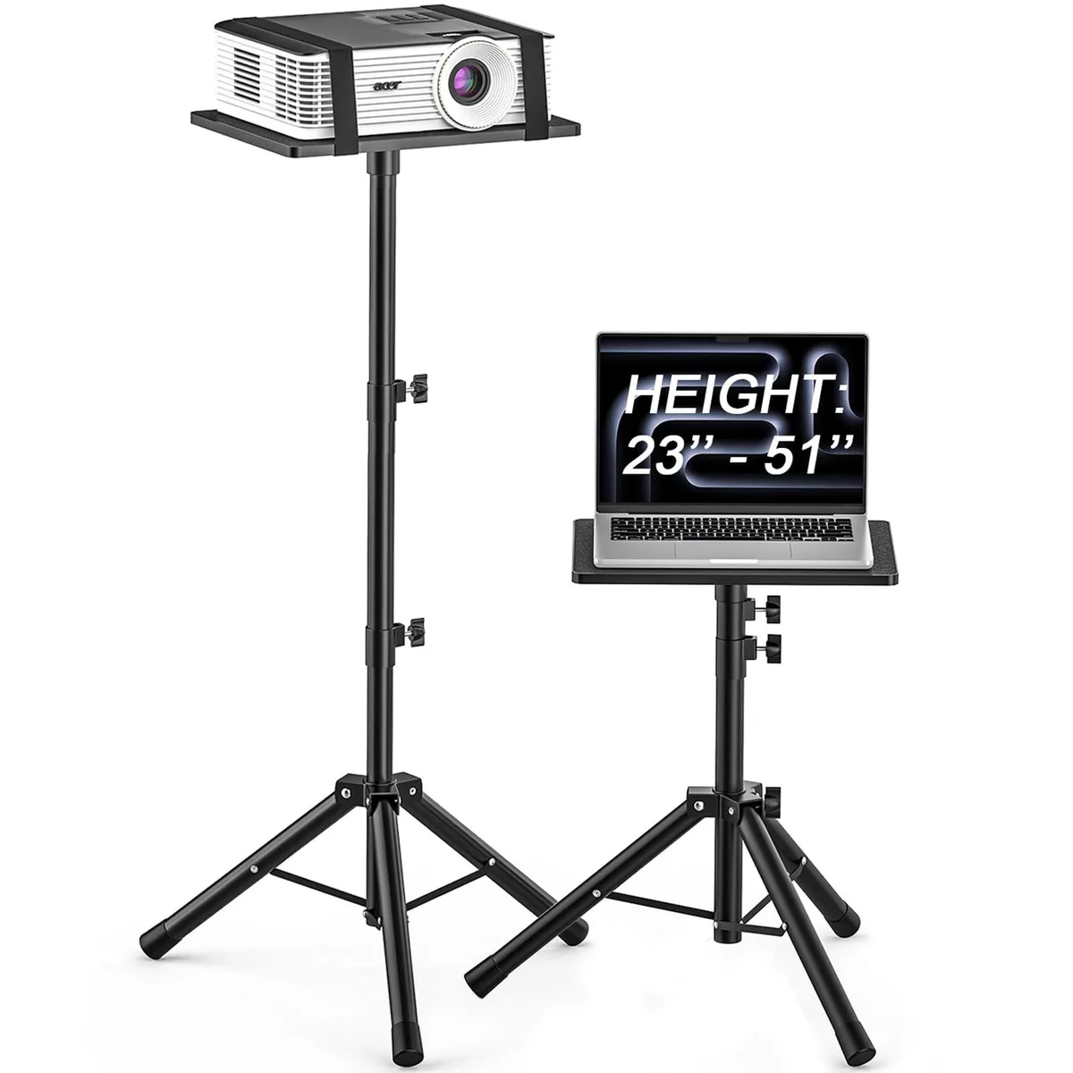 GLEAM DJS Projector Stand Tripod 23-51" Black 11x15x51 in 2.091 kg — product photo