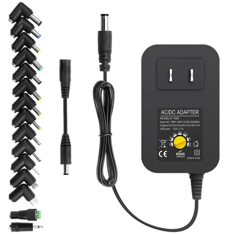  Dell 30W Universal AC to DC Power Adapter 3-12V 15 Tips — product photo