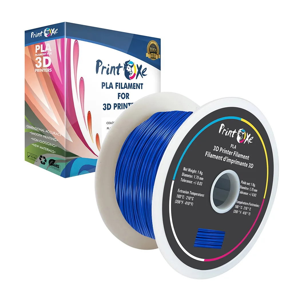 PrintOxe PrintOxe Blue PLA Filament 1.75 mm 1 kg +/- .03 mm — product photo