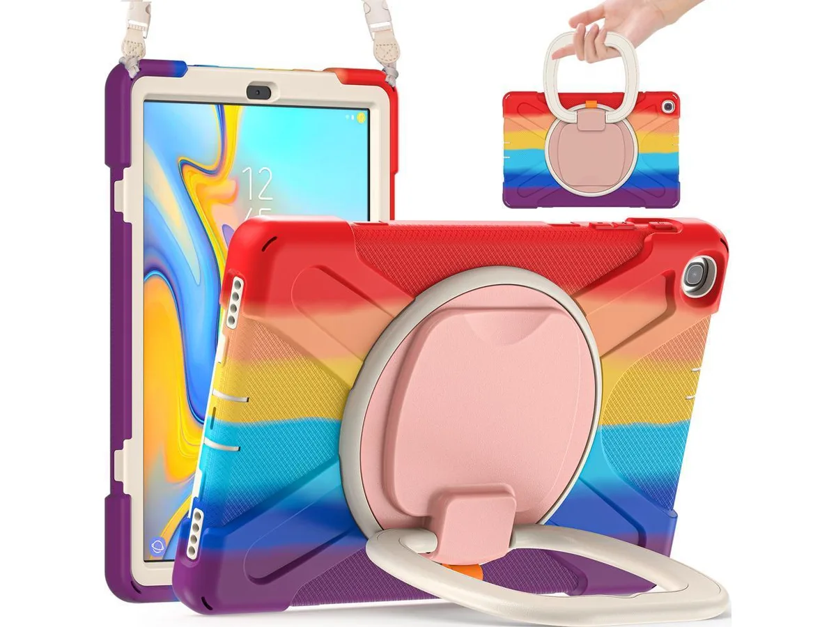 BONAEVER BONAEVER SM-T515 tablet case 10.1 2019 with hand strap shoulder strap 360 stand — product photo