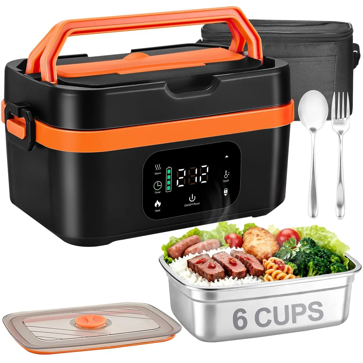 DNBeffulgent DNBeffulgent ELB-FH02-BLACK-ORANGE 30000mAh 100W 5L thermo pot — product photo