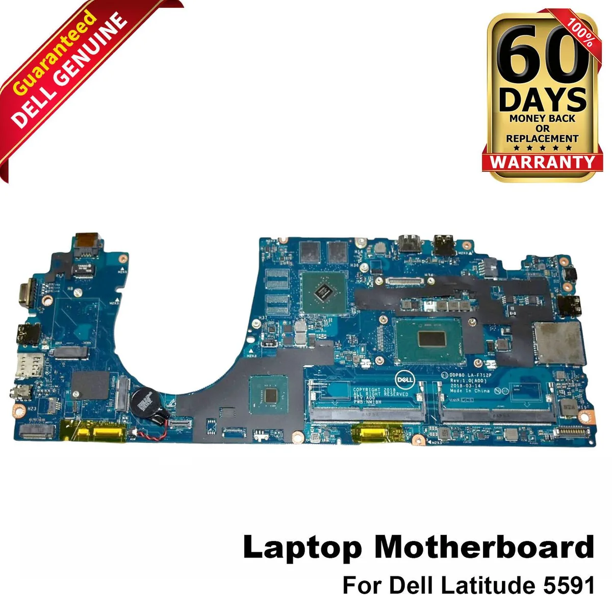 DELL DELL LA-F712P Laptop Motherboard i5-8400H 2.5GHz DDR4 accessory — product photo