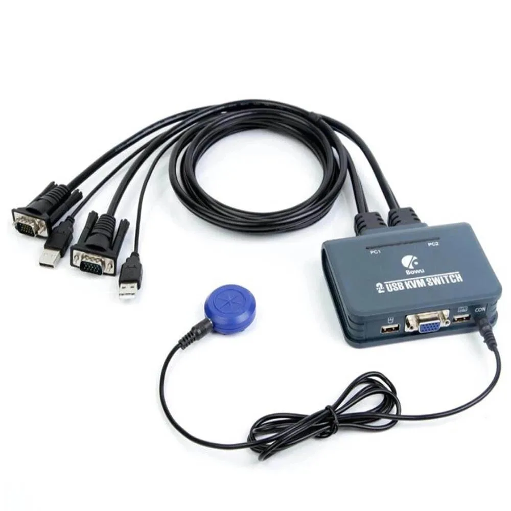 YINGHUA YINGHUA 2x1 VGA KVM Switch 1080P USB Built-in Cables 50m — product photo