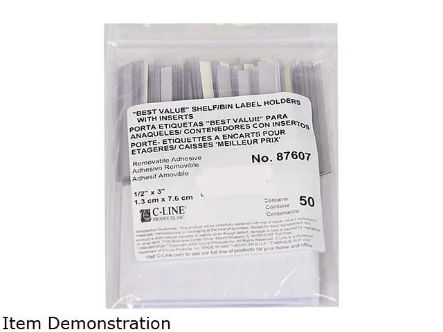 C-Line C-Line 87607 Label Holder .5" x 3" 50/Pack — product photo