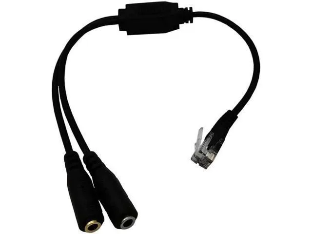 LORDWORLD LORDWORLD RJ9 Plug to Dual 3.5mm Jack for Avaya 1600 9600 SNOM Yealink Phones — product photo