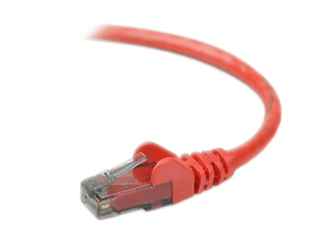 Belkin Belkin A3L980-01-RED-S Cat 6 network ethernet cable 1 ft red — product photo