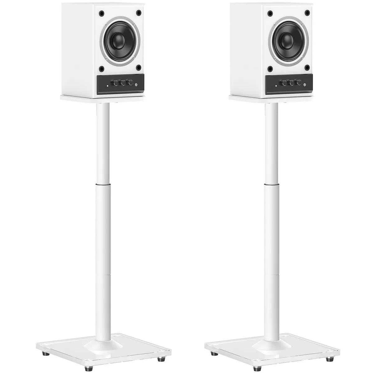 MOUNTUP MOUNTUP 2 in 1 accessory speaker stands pair 28.3" to 37.4" White MU9132W-L — product photo