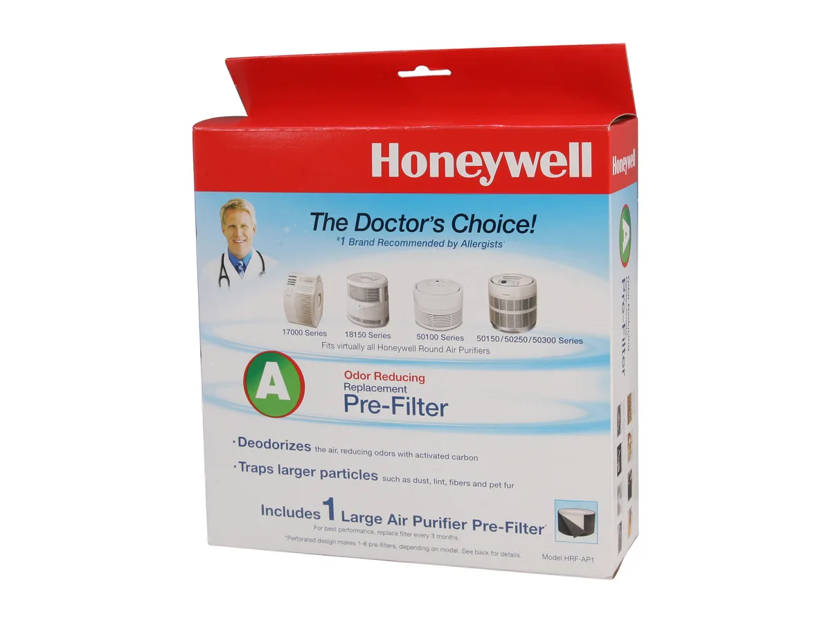 Honeywell Honeywell HRFAP1 air filter 8.39 x 8.27 x 2.75 — product photo