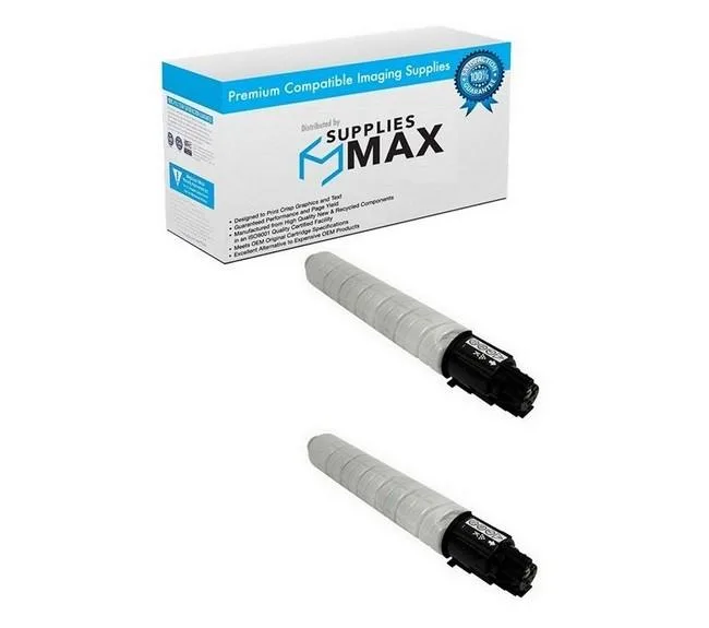 SuppliesMax SuppliesMax Black Toner Cartridge 2-pack 17000 pages Savin MP-C306/307/406 series — product photo