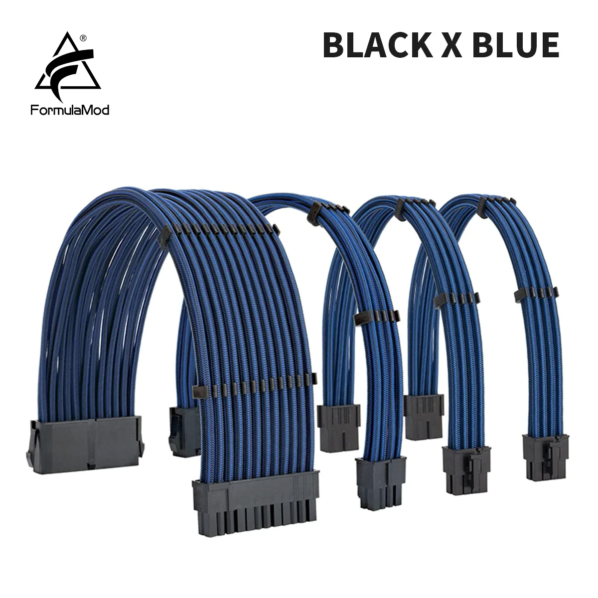 FormulaMod FormulaMod NCK1 Series PSU Extension Cable Kit Mix Color 300mm ATX24Pin PCI-E8Pin CPU8Pin With Combs — product photo