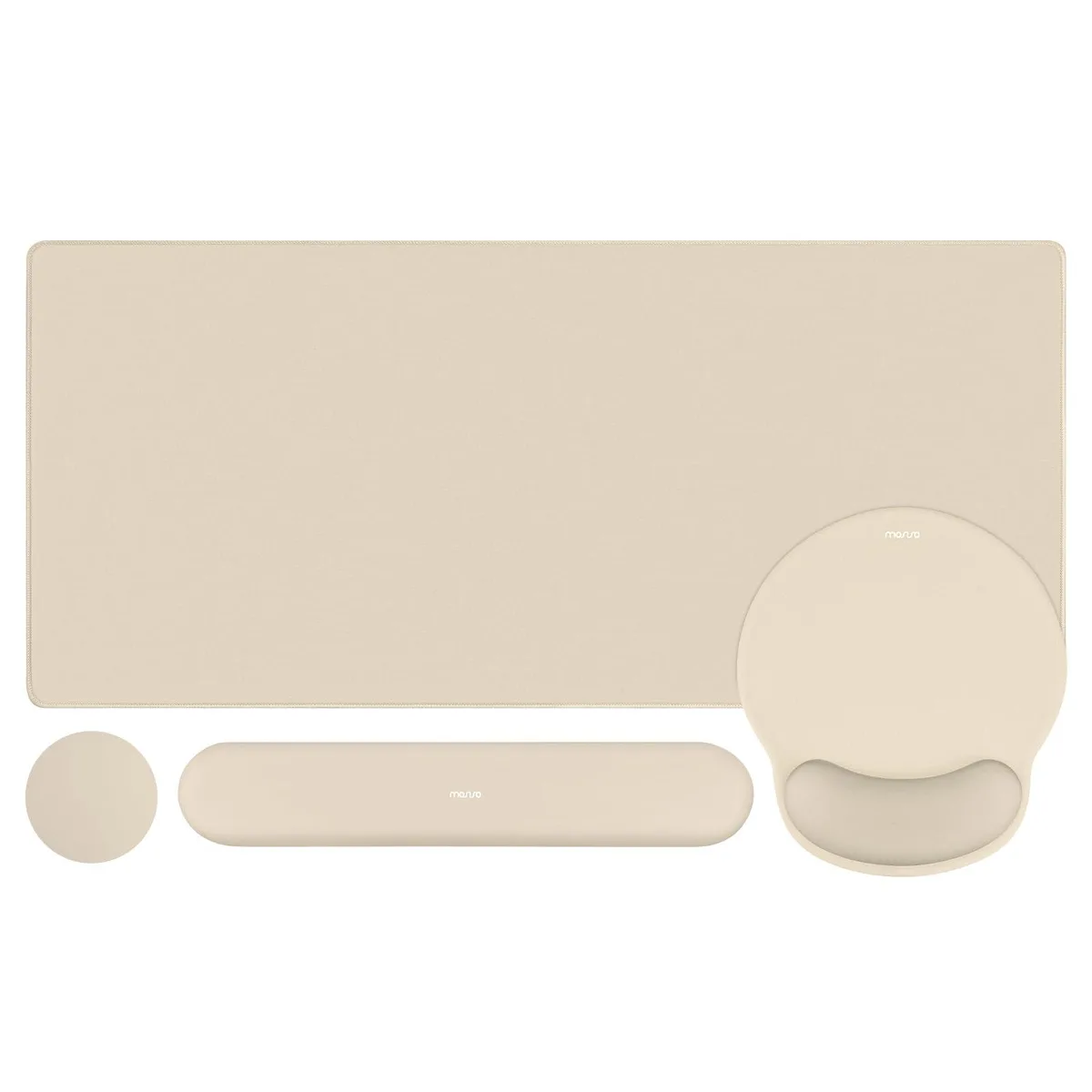  MOSISO Large Gaming Deskpad Set Apricot 35.43 x 15.75 in — product photo