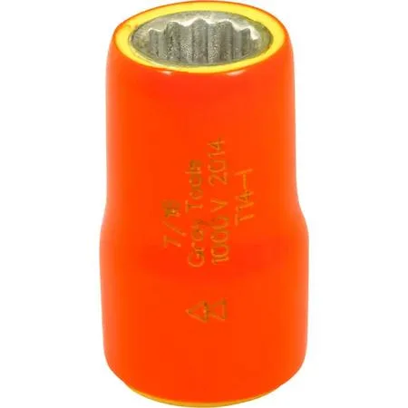 7/16 inch 12 point insulated socket orange yellow layers