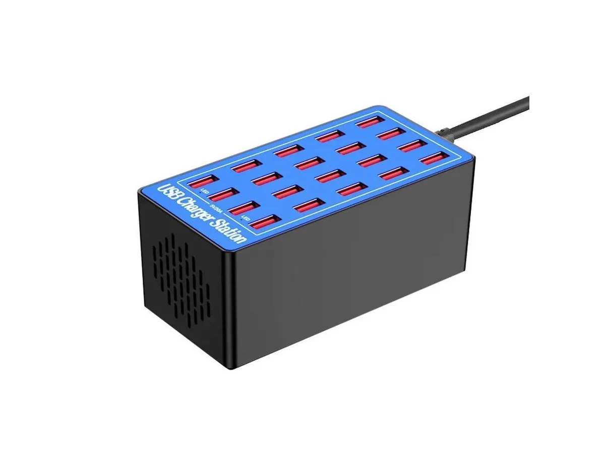 IXJYLCPC IXJYLCPC 20 Port 100W USB 3.0 Charging Station Blue — product photo