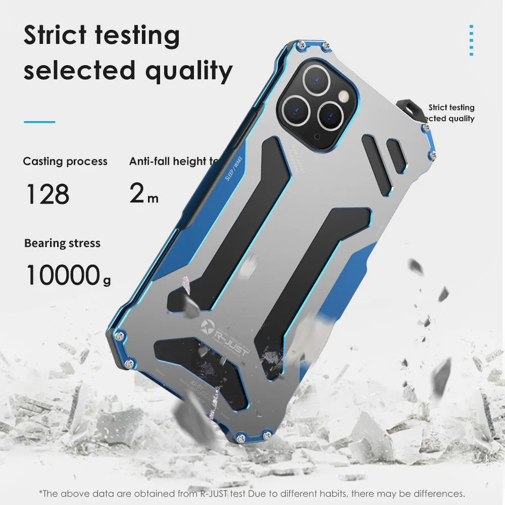 JinTaoRui JinTaoRui Luxury Metal Armor Case iPhone 12 Blue — product photo