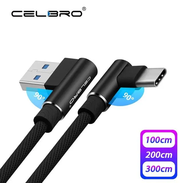 Hetai Tech Hetai Tech USB cable 90° angle Micro USB to USB A 2.0 480Mbps 1/2/3m — product photo