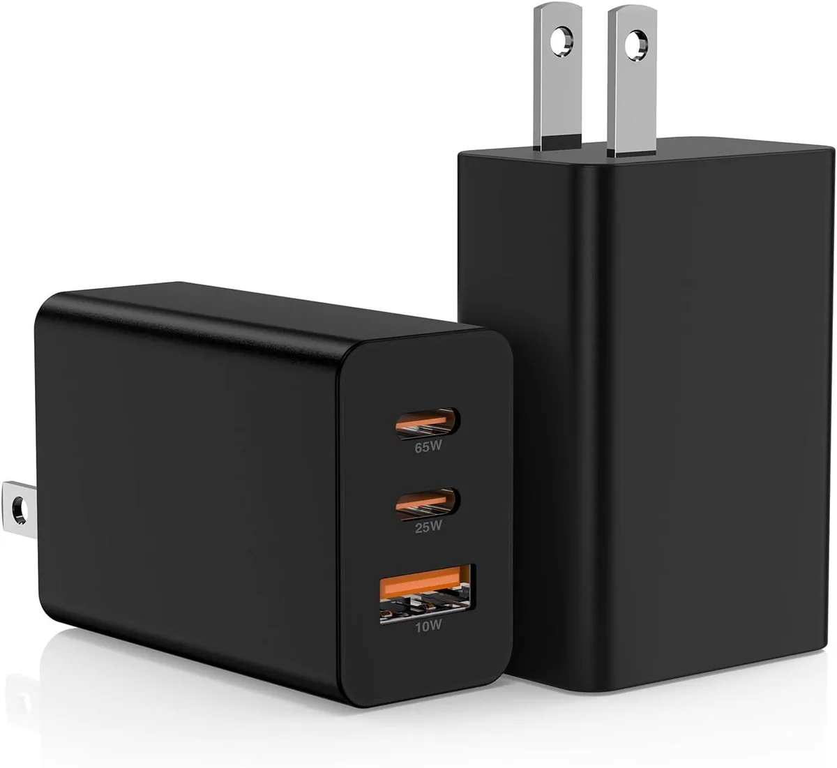 Elestur Elestur 2-Pack 65W USB-C 3-Port Charger Black — product photo