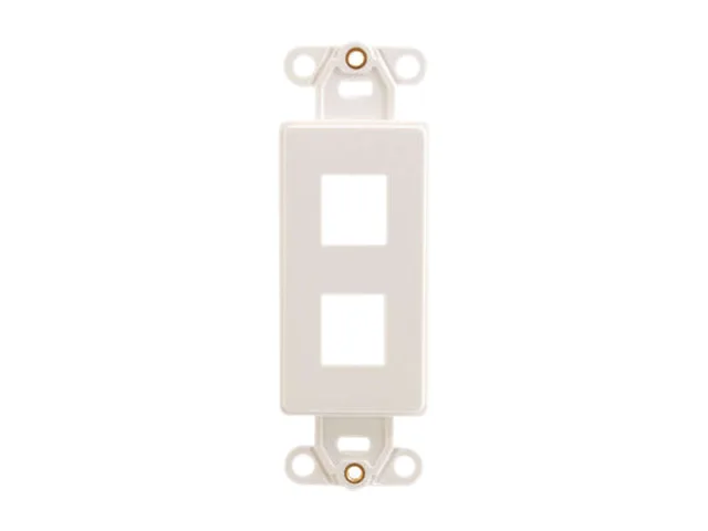Cables To Go Cables To Go 03721 Two Port Keystone Wall Plate White — product photo