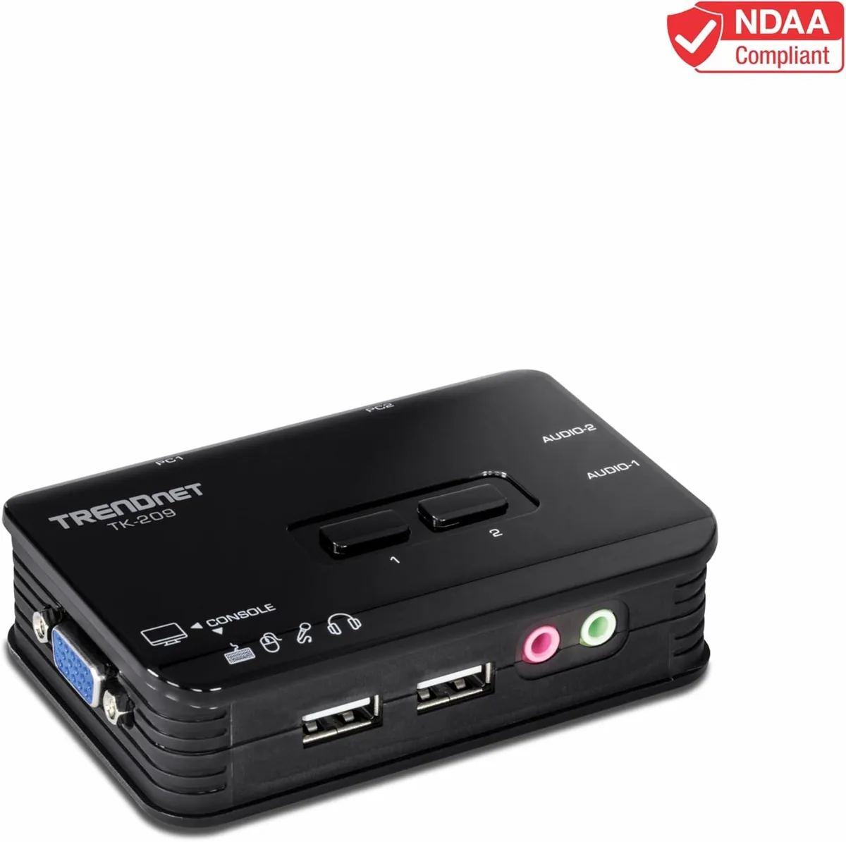 TRENDnet TRENDnet TK-209K (v2.0R) 2-Port USB KVM Switch Kit with Audio — product photo