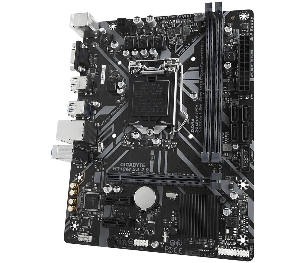 GIGABYTE GIGABYTE GA H310M S2 2.0 rev. 1.0 Intel H310 DDR4 SATA Micro-ATX motherboard — product photo