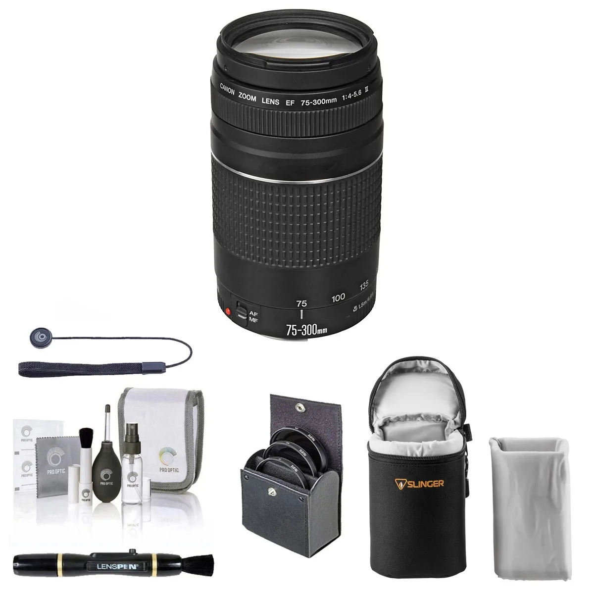 Canon Canon EF 75-300mm f/4-5.6 III Lens Bundle with 58mm Filter Kit — product photo