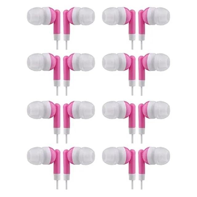 POWMEE POWMEE Bulk Earbuds 50 Pack Pink 3.5 mm — product photo