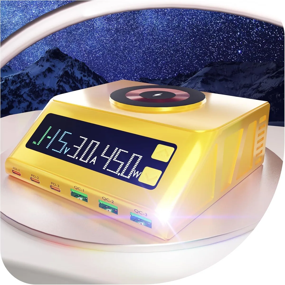 BONAEVER BONAEVER 110W 6-Port GaN Charging Station Yellow — product photo
