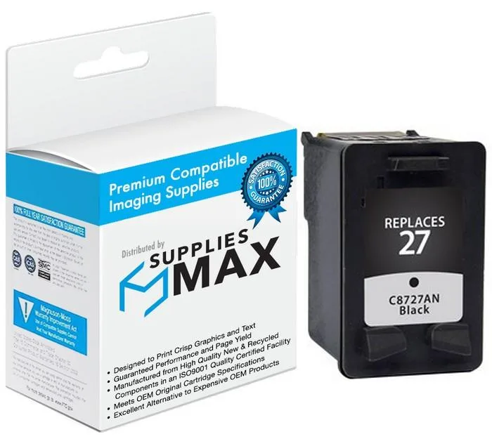 SuppliesMax SuppliesMax C8727AN Black Inkjet Cartridge 280 Pages — product photo