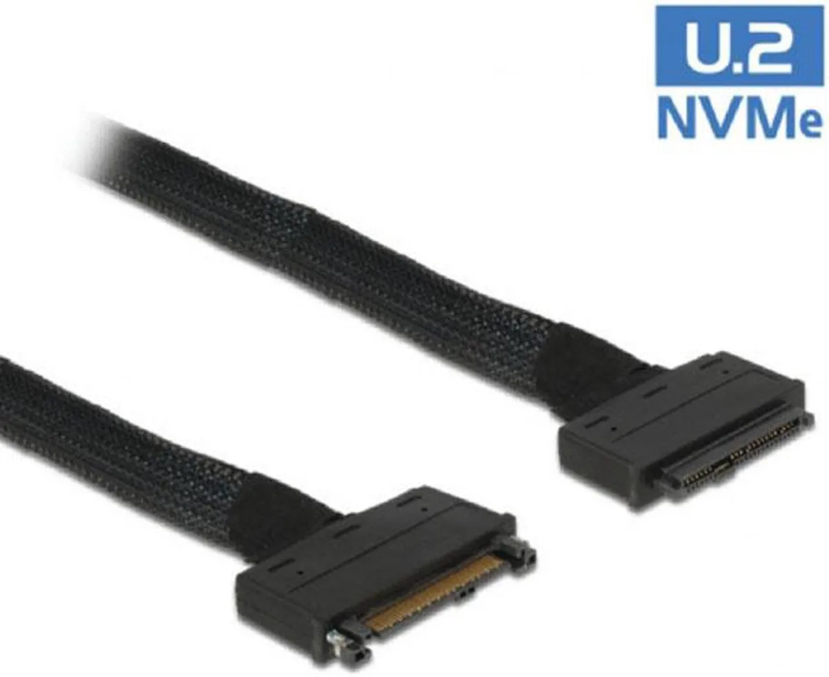 Vszerda Vszerda U.2 SFF-8639 NVME PCIe SSD Extension Cable 68pin Male to Female 50cm — product photo