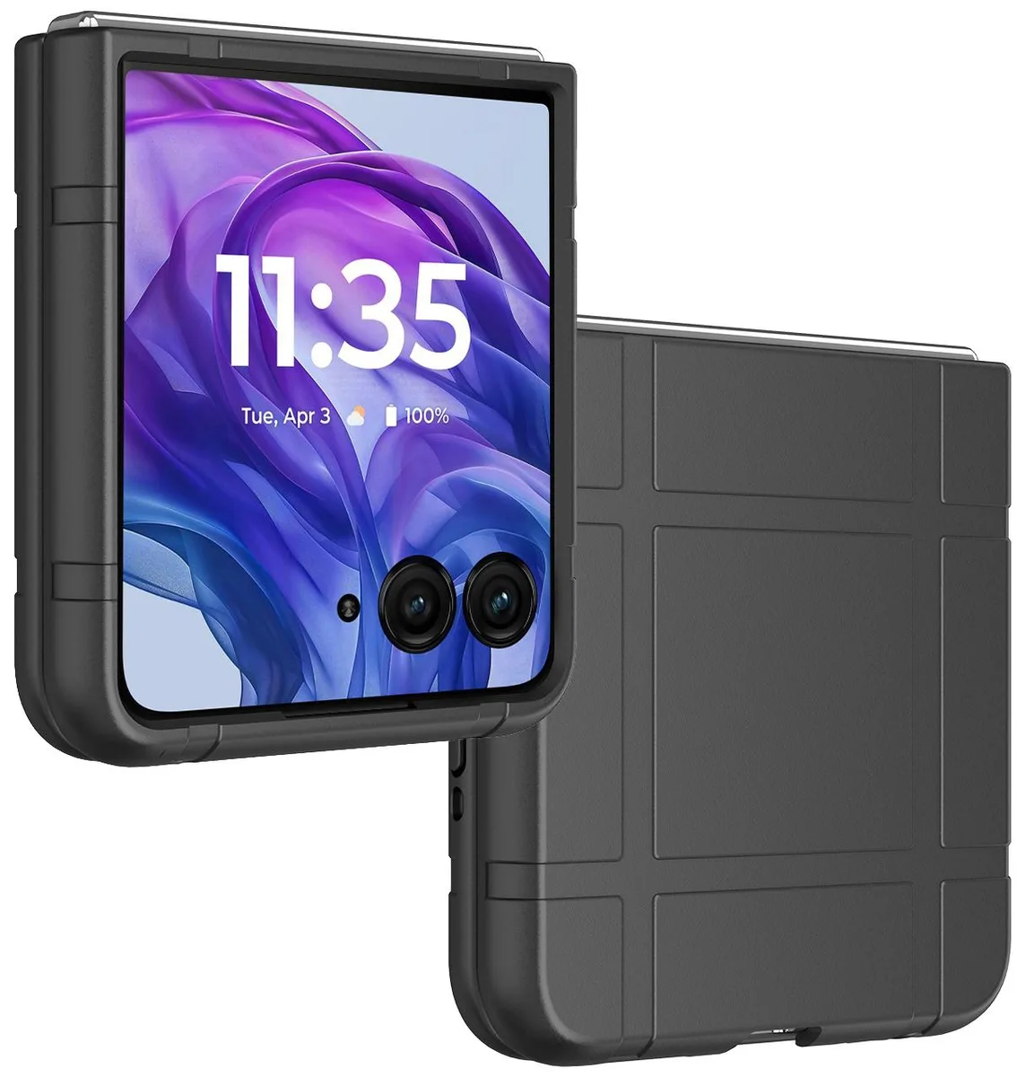 Nakedcellphone Nakedcellphone Hard Case Slim Cover for Motorola RAZR+ 2024/2025/2026 Matte Black — product photo