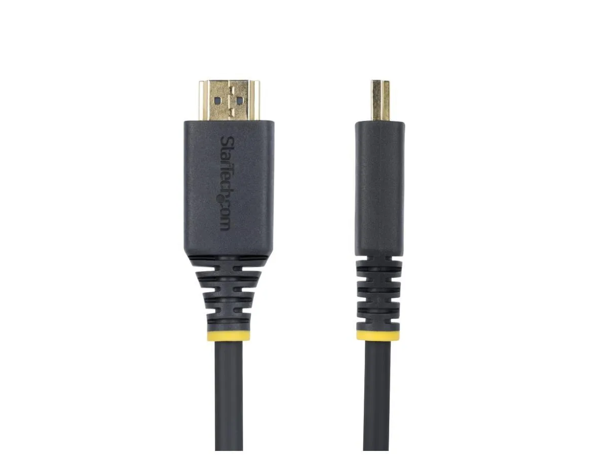 Black 1.5 m HDMI cable with standard connectors and 6.0 mm TPE jacket