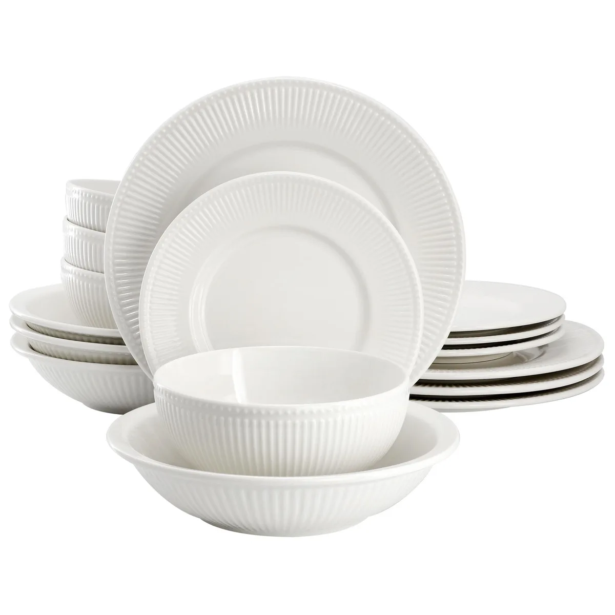 Elama Elama Kate 16 Piece Porcelain Dinnerware Set White — product photo