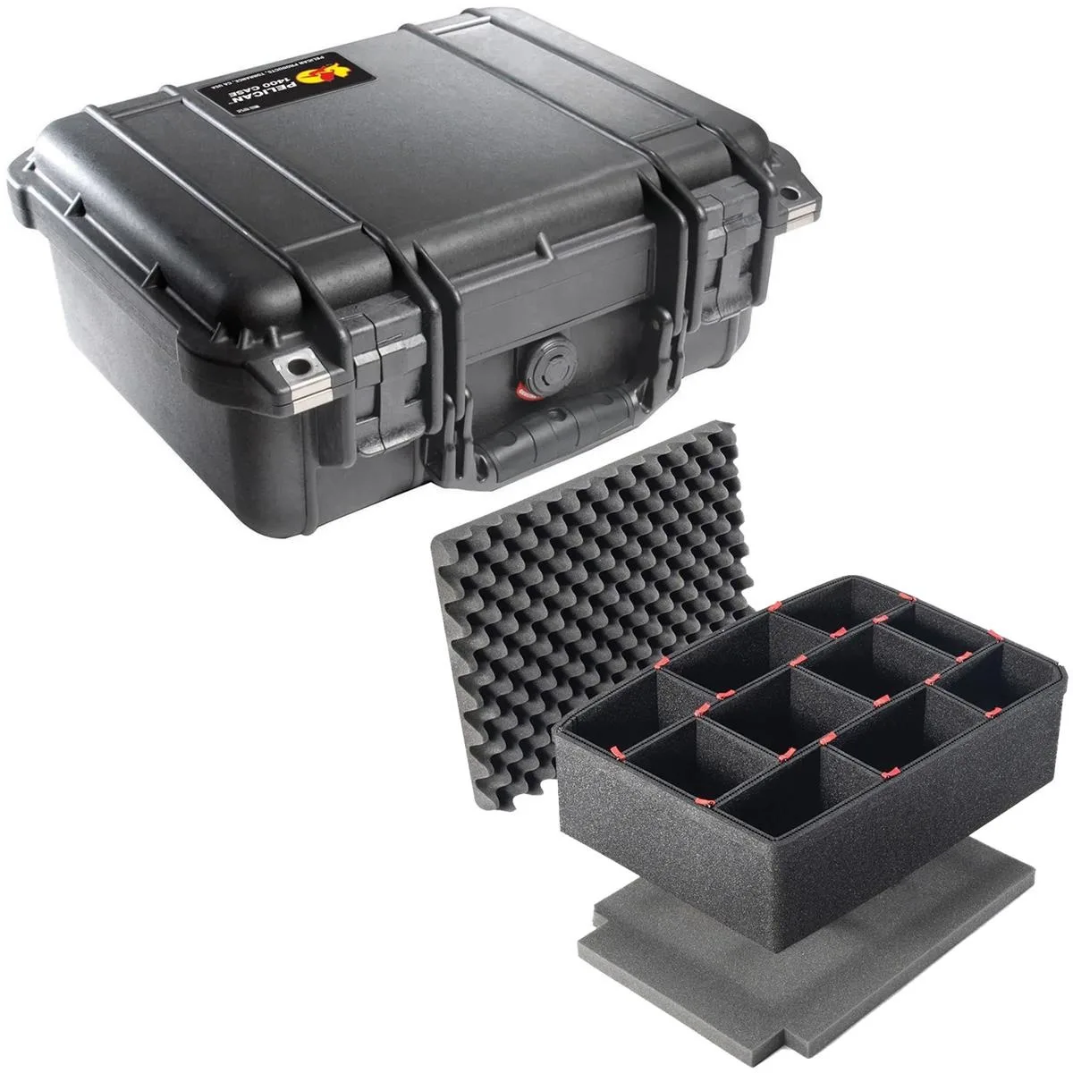 Pelican Products, Inc. Pelican 1400 Watertight Hard Case with TrekPak Foam Insert, Black — product photo
