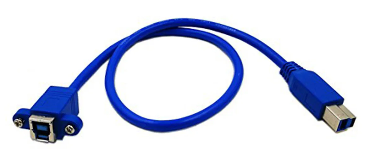 Vszerda Vszerda 20" USB 3.0 B Female to B Male Panel Mount Cable Blue — product photo