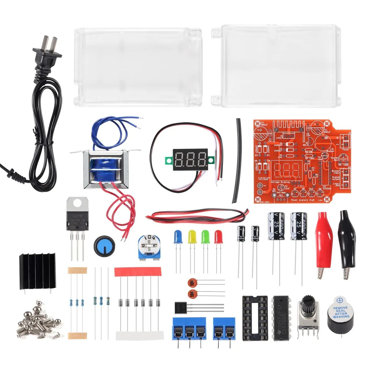 GCON GCON LM317 DIY Kit Adjustable Step-Down Module 110V 1.25V-12.5V gender changer — product photo